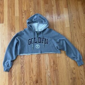 Golden Goose Miami collection cropped sweatshirt in grey